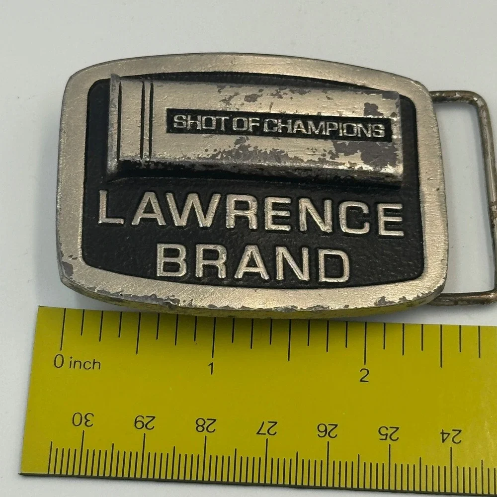 Vintage‎ Lawrence Brand Shot of Champions Shotgun Shell Belt Buckle